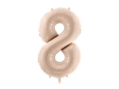 Folie Ballon Tal ''8'', 72 cm, Mørk Beige