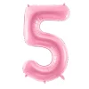 Folie Ballon Tal ''5'', 86 cm, Pink