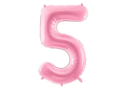 Folie Ballon Tal ''5'', 86 cm, Pink