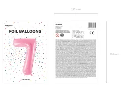 Folie Ballon Tal ''7'', 86 cm, Pink