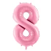 Folie Ballon Tal ''8'', 86 cm, Pink