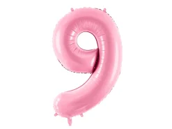 Folie Ballon Tal ''9'', 86 cm, Pink