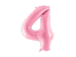 Folie Ballon Tal ''4'', 86 cm, Pink