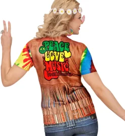 Fotorealistisk Hippie T-Shirt, Dame