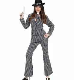 Gangster kostume: Gangster jakkesæt dame