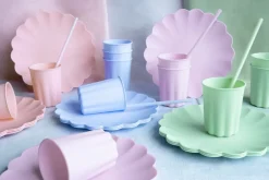 Genanvendelige Plastikkopper i Lyseblå