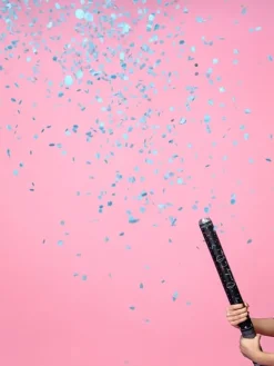 Gender Reveal DRENG - Blå Konfetti Kanon, 60 cm
