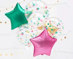 Gennemsigtig Orbz Ballon m/Multifarvet Konfetti