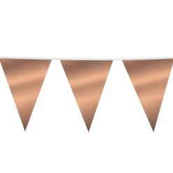Gigantisk Flagguirlande, Rosegold Vimpler 10M