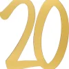 Gigant Tal Konfetti i Guld, 4 x Cutouts m/20 År