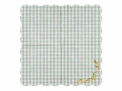Gingham Servietter med Bølgekant, 12 stk.
