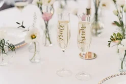Glas Stickers ''Bride & Groom'', Guld (2 Stk.)
