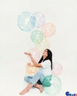 Globeballon Transparent Lavendel, 38 cm