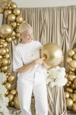 Glossy Balloner 30 cm, Guld: 10 stk