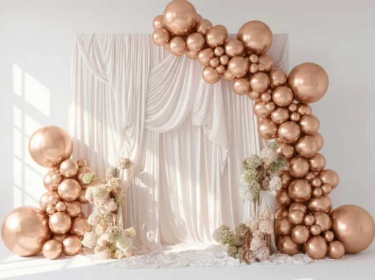 Glossy Balloner 30 cm, Rosegold: 10 stk