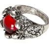 Gotisk Rød Kranie Ring