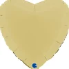 Grabo Hjerte Folieballon 45 cm, Matte Yellow