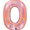 Grabo Jumbo Holografisk Rosegold Tal Folieballon, 0
