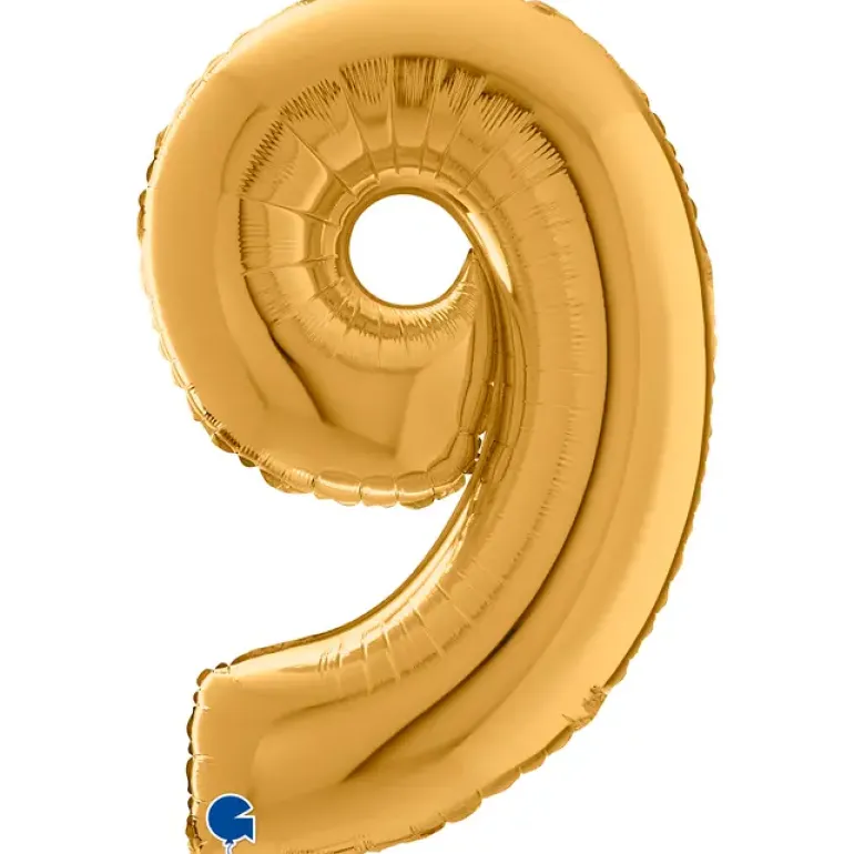 Grabo Mid-Size Guld Tal Folieballon, 9