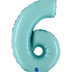 Grabo Mini Lyseblå Tal Folieballon 35 cm, 6