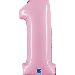 Grabo Mini Lyserød Tal Folieballon 35 cm, 1