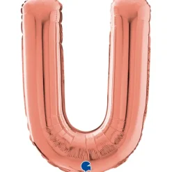 Grabo Rosegold Bogstav Ballon 66 cm, U
