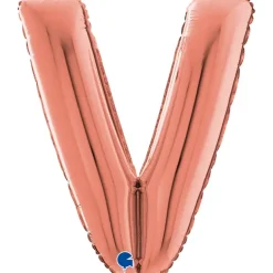 Grabo Rosegold Bogstav Ballon 66 cm, V