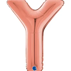 Grabo Rosegold Bogstav Ballon 66 cm, Y