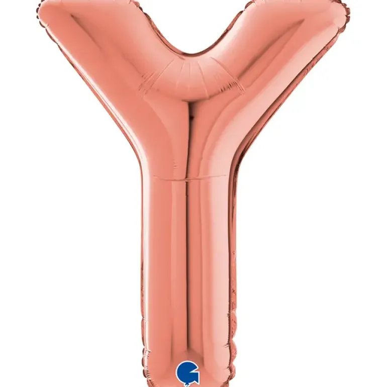 Grabo Rosegold Bogstav Ballon 66 cm, Y