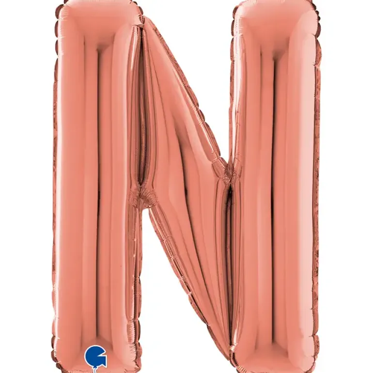 Grabo Rosegold Bogstav Ballon 66 cm, N