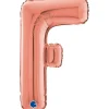 Grabo Rosegold Bogstav Ballon 66 cm, F