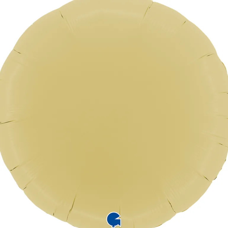Grabo Rund Folieballon 45 cm, Matte Yellow
