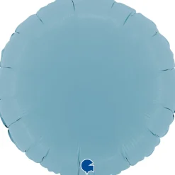 Grabo Rund Folieballon 45 cm, Matte Blue