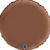 Grabo Rund Folieballon 45 cm, Satin Chocolate
