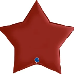 Grabo Stjerne Folieballon 46 cm, Satin Rubin Red