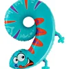 Grabo Stor Animaloons Tal Folieballon, Gekko #9