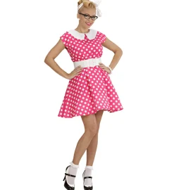 Grease kostume: Pink 50'er kjole