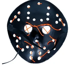 Grå Hockey Maske med LED Lys