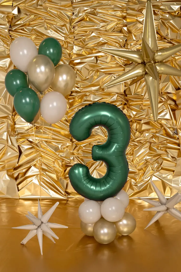 Grøn Tal Ballon 86 cm - 3