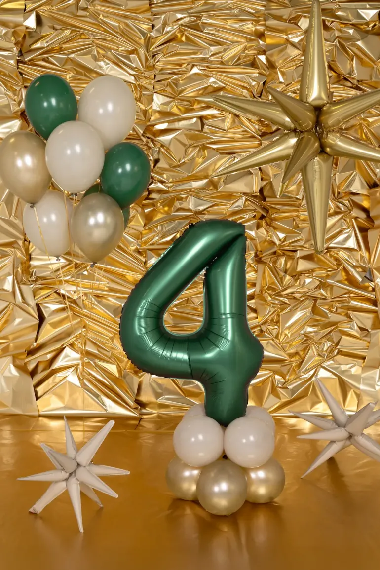 Grøn Tal Ballon 86 cm - 4