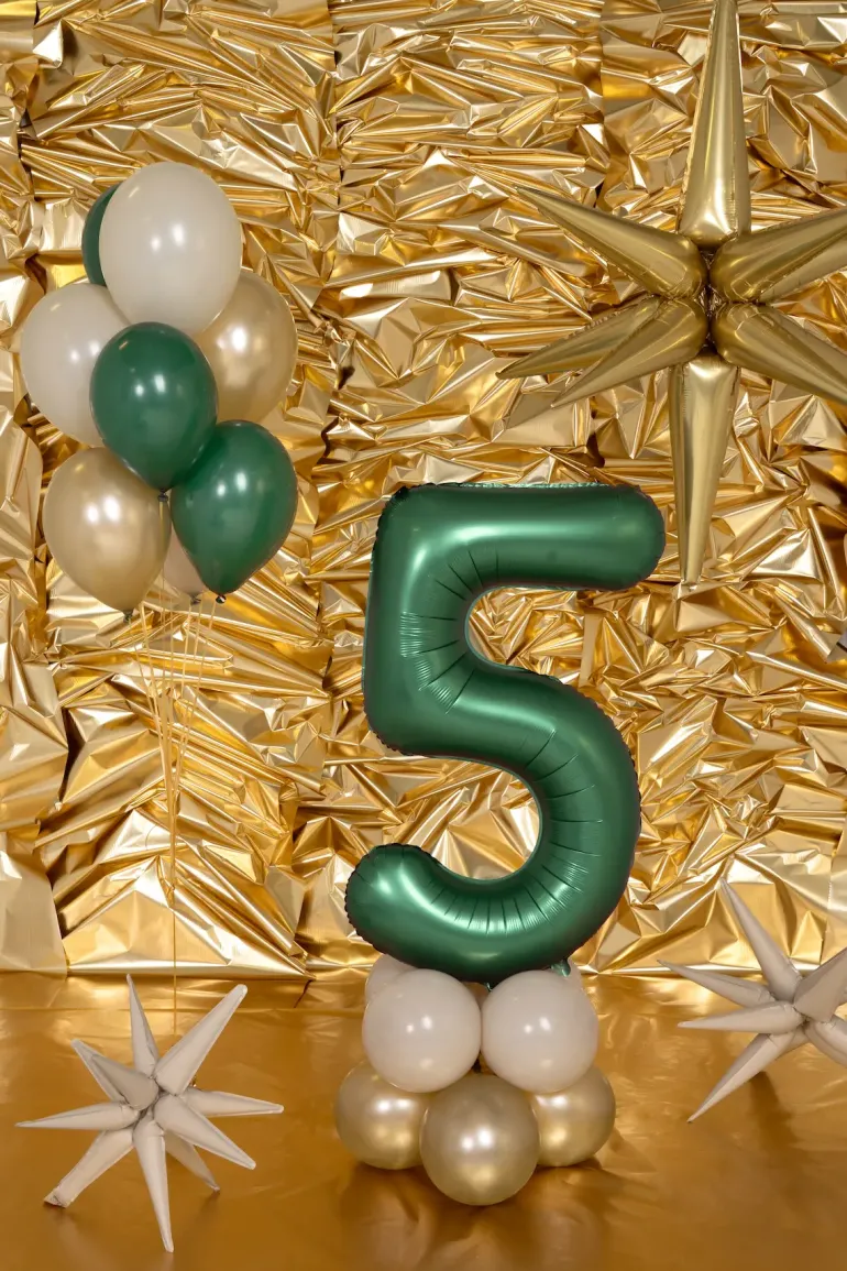 Grøn Tal Ballon 86 cm - 5
