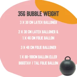 Gul Bubble Weight™ - Lille Ballonvægt, 35g