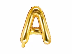 Guld Bogstav Ballon 35 cm - A