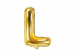 Guld Bogstav Ballon 35 cm - L
