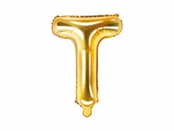 Guld Bogstav Ballon 35 cm - T