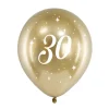Guld Chrome Ballon, 30år, Glossy Latexballoner