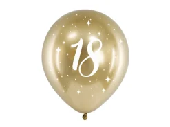 Guld Chrome Ballon, 18år , Glossy Latexballoner