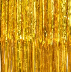Guld Glimmerforhæng Folie 100x250cm – Festtema®
