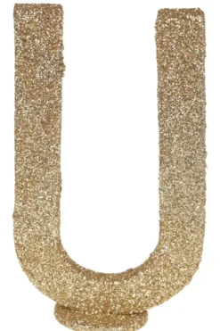 Guld Glitter U Bogstav Til Bordet