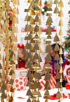 Guld Juletræer Back-Drop